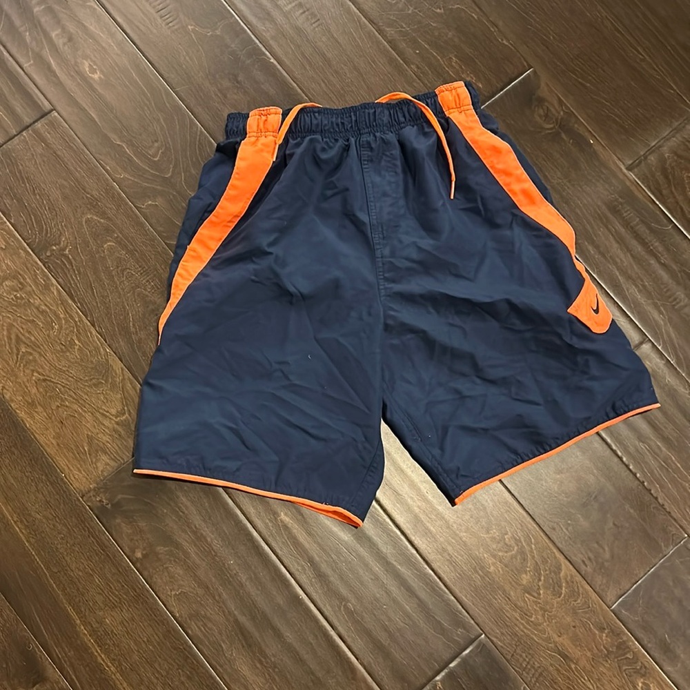 Nike Blue & Orange Swim Trunks